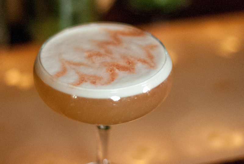 A whiskey sour with egg-white foam, from Velvet in downtown Bend.